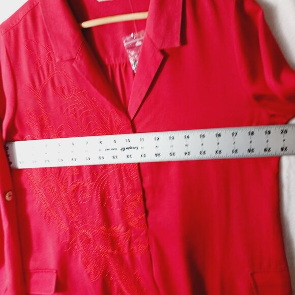 Soft Surroundings Dress, NWOT, Weekender Embroidered Shirt Dress, Small, Mature - Picture 10 of 16